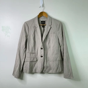 J. Crew Schoolboy Blazer Women’s 12 Classic Preppy Beige Minimalist Work Jacket - Picture 1 of 11