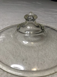 Pyrex 168 Small Round Domed Knob Clear Glass Lid ONLY ~ 7 3/4 - Picture 1 of 10
