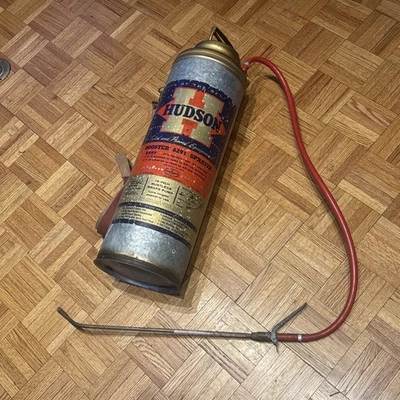 Vintage HUDSON Metal Booster Sprayer 6291 - 4 Gallon w/ Hose & Straps - Image 1 of 4