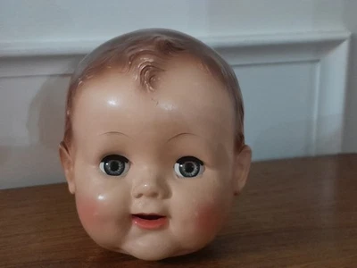 RARO Muñeca Effanbee Baby NOMA Cabeza de Vinilo Ojos Dormidos y Lengua de Tela Años 50 Foto 1 de 4