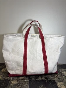 Vintage 80’s LL Bean Boat & Tote Large Canvas Bag Red Freeport USA T.M Tag - Bild 1 von 7