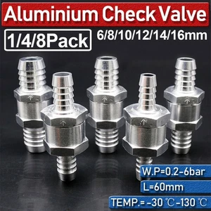 4-16mm Alu Ventil Rückschlagventil Für Auto KFZ Kraftstoff Gasöl Diesel Vergaser - Bild 1 von 16