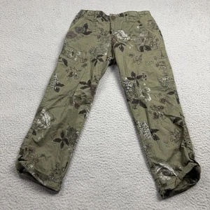 Pantalones Democracy Mujer 2 Verde Floral Carga Capri Enrollables - Imagen 1 de 10