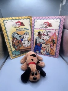Pound Puppy Vintage Plush And Book 1986 Brown And Two Vintage Pound Puppies Book - Picture 1 of 9