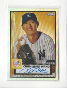 2021 Topps Chrome Anniversary Refractor Chien-Ming Wang AUTOGRAPH Yankees /199 - Picture 1 of 2