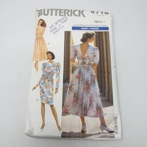 Vestido formal Butterick patrón de costura 4718 años 80 sin espalda con bandas lazo graduación 12 14 16 - Imagen 1 de 4