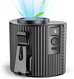 Koonie Portable Mini Waist Fan with LED Display, Personal Cool Clip Belt Fan - Picture 1 of 7