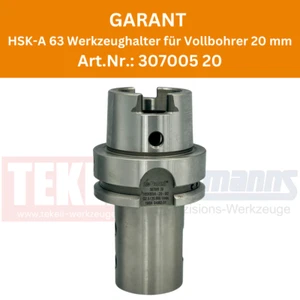 GARANT HSK-A 63 Portaherramientas para Taladro Completo con Vástago Ø 20 mm - Imagen 1 de 1