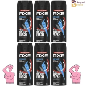 AXE Deodorant Spray for Men Adrenalin 48-Hour Fresh Daily Body 150ml -6 Pack - Picture 1 of 7
