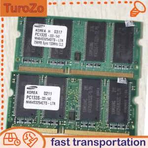 2X SAMSUNG 256MB LAPTOP MEMORY RAM STICK PC133S-333-542 M464S3254CTS-L7A - Picture 1 of 3