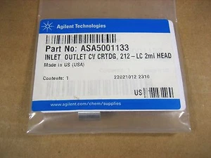 Agilent ASA5001133 Inlet Outlet CV Cartridge, 212-LC, 2ml Head - Picture 1 of 4