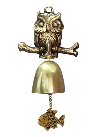 OWL CASTING DOOR BELL No.3 _ BRONZE CASTING WIND CHIMES _HANGING BELL Cover