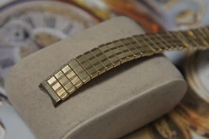 Vintage 13mm BALDWIN 10K Gold Filled Stainless Steel Lady's Watch Band - Picture 1 of 9