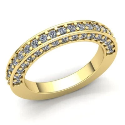 Genuine 0.5ctw Round Cut Diamond Ladies Stackable Promise Wedding Band 14K Gold - Image 1 of 4