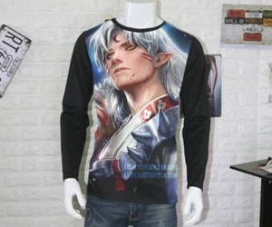 InuYasha Cosplay Anime Sweatshirt Langarm T-Shirt Hoodie Longsleeve Pullover Neu - Picture 1 of 3