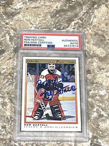 1990-91 O-Pee-Chee Premier Ron Hextall #41 Auto PSA/DNA Slabbed Authentic - Picture 1 of 2