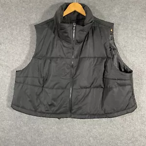City Chic Jacket Womens 2XL XXL Plus Black CCX Puffer Cropped Peyton Vest NEW - Picture 1 of 13