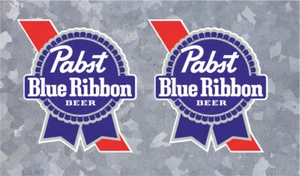 2" wide x 3" tall - Pabst Blue Ribbon Logo Vinyl Decals - US Seller - Picture 1 of 1