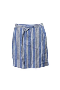 Tommy Hilfiger Blue Striped Linen Skirt 2 - Picture 1 of 3