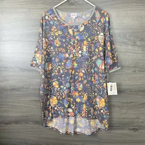 Blusa para mujer LulaRoe Irma talla mediana floral arte abstracto aspecto usado - Imagen 1 de 7
