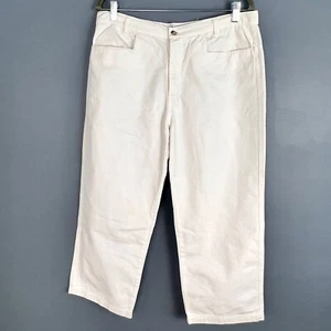 Columbia Womens White Cropped Pants 2 Front Pkts 1 Back Zippered Pkt SIZE 12 - Picture 1 of 15