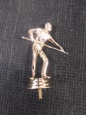 trophy parts lot of 12 gold 4" tall male pool billiards PDU 407-G