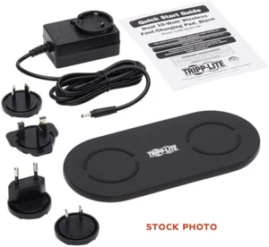 Chargeur double sans fil TRIPP-LITE certifié Qi noir U280Q02FLBK NewOpenBox - Photo 1 sur 4