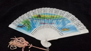 Souvenir ladies hand fan Niagara Falls Airbrushed Scene of the falls - Picture 1 of 8