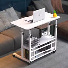 Height Adjustable Mobile Laptop Table Overbed Chair Computer Desk Sofa Side Tray