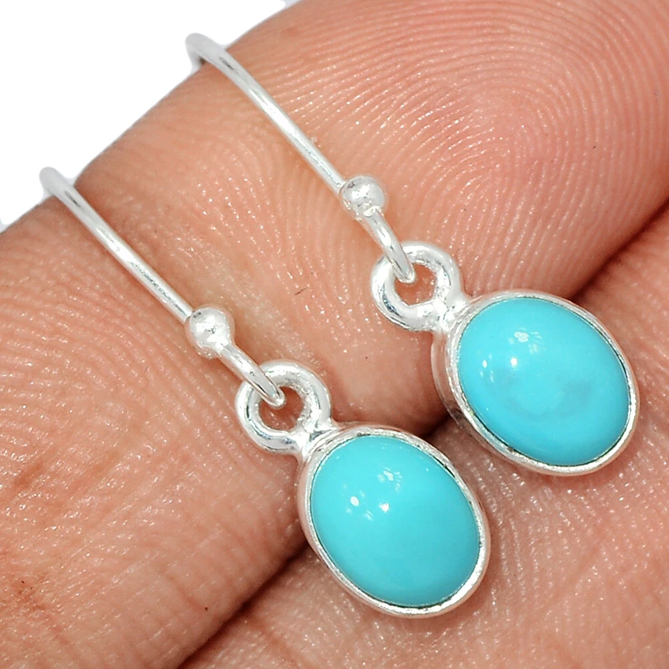 Brincos de prata esterlina 925 turquesa natural Kingman CE38672 - Imagem 1 de 1