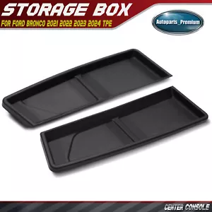 2x Bandeja de almacenamiento de tablero de instrumentos de consola central TPE para Ford Bronco 2021 2022-2024 - Imagen 1 de 9