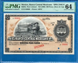 Mexico, 500 Pesos, 1908, 00000 Specimen, UNC-PMG64, P-M204s - Picture 1 of 2