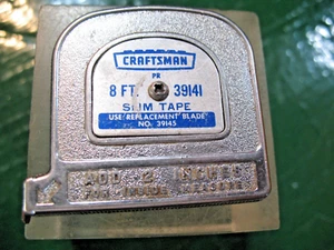 VINT. CRAFTSMAN 8 FT. 39141 SLIP TAPE MEASURE ORIG MADE IN USA - Picture 1 of 5
