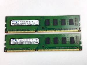 SAMSUNG 2GB/ 2RX8 PC3 10600U M378B5673FHO-CH 9 DESKTOP MEMORY RAM x 2 - Picture 1 of 6