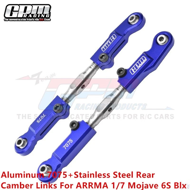 GPM Alu 7075+Stainless Steel Rear Camber Links For ARRMA 1/7 Mojave 6S RC Parts - Image 1 of 1