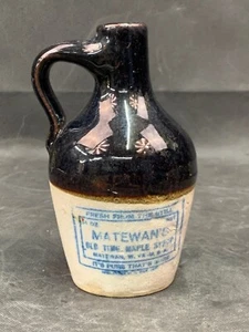 Antique Matewan’s West Virginia WV Old Time Maple Syrup Small Bottle - Picture 1 of 6