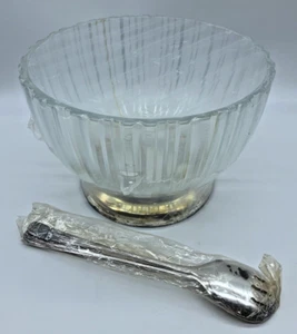 Vintage Godinger Italy 1982 Elegantes Glas 3 Stück Servier Salat Set in Box Neu - Bild 1 von 8