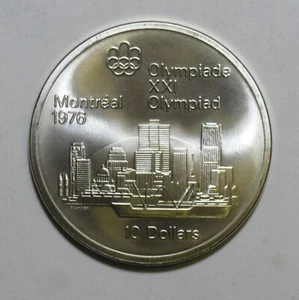 *CANADA 10 DOLLARI 1976 OLIMPIADI IN ARGENTO 925 DEL PESO DI 49,00 GRAMMI - Foto 1 di 2