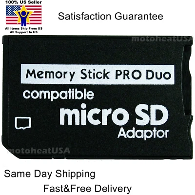 Adapter for Micro SD SDHC TF Card to Memory Stick MS Pro Duo PSP Support 64GB - Image 1 of 4