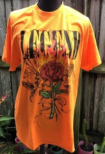 Camiseta Popular Veneno Florescente Naranja Gráfico Leyenda Llamas Rosa Grande - Imagen 1 de 9