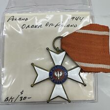 Vintage WW2 Polonia Restitvta 1944 Enamel Medal