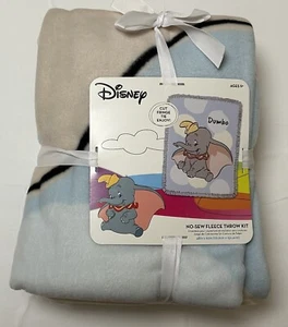 Disney Dumbo in the Clouds - No-Sew Fleece Throw Kit NEW 100% Polyester- Ages 5+ - Picture 1 of 4