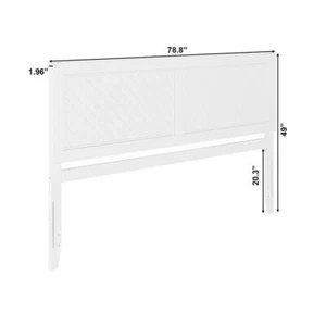 AFI Headboard 49" H X 78.8" W, King Size Sturdy Solid Wood Non-upholstered White - Picture 1 of 6