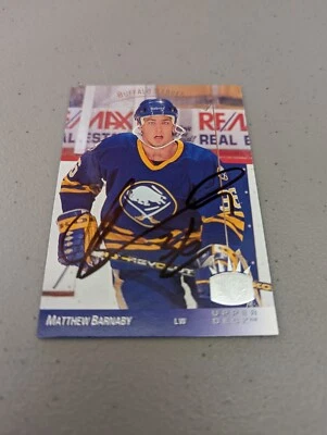 Matthew Barnaby Buffalo Sabres Autographed  Card Upper Deck SP 1993-94 #13 - Image 1 of 4