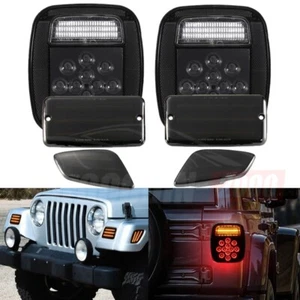 For 97-06 Jeep Wrangler TJ 39LED Tail Light+Front Side/Bumper Turn Signal Lights - Picture 1 of 12
