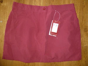 TRESPASS ASSISI DEEP BURGUNDY RED WINE COTTON X MINI SKIRT XL L M TREK TRAVEL - Picture 1 of 2