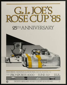 Orig 1985 Sponsor Poster G.I. JOE'S ROSE CUP IMSA 25th Anniversary Portland SCCA - Picture 1 of 1
