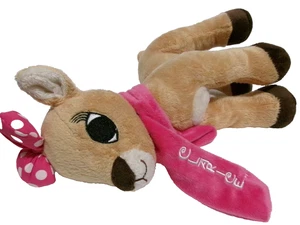 CLARICE Rudolph the Red Nose Reindeer Girl Friend 10-in Plush Pink Velvet Scarf - Picture 1 of 18