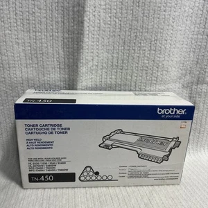 Brother TN450 High Yield Black Toner Cartridge Genuine OEM - Photo 1/7