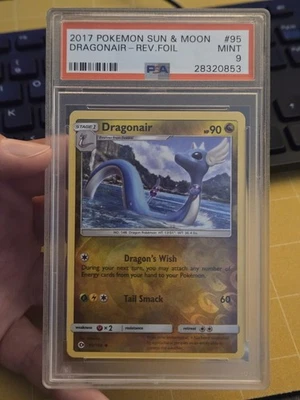2017 Pokémon Sun & Moon Base Set | Dragonair Reverse Holo #95 | PSA 9 Mint - Image 1 of 2